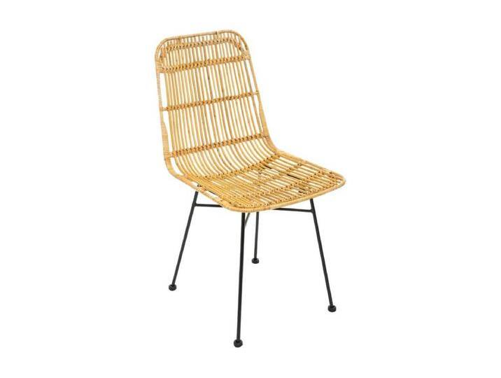 Natur Rattan und Schwarzer Metallstuhl Atmosphera - Natürlicher und Eleganter Stil von Kauf-Unique Marketplace