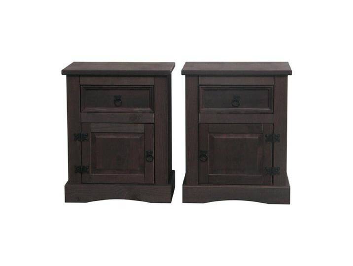 New Mexico Nachttisch 2er Set mit 1 Schublade und 1 Tür braun. von Kauf-Unique Marketplace