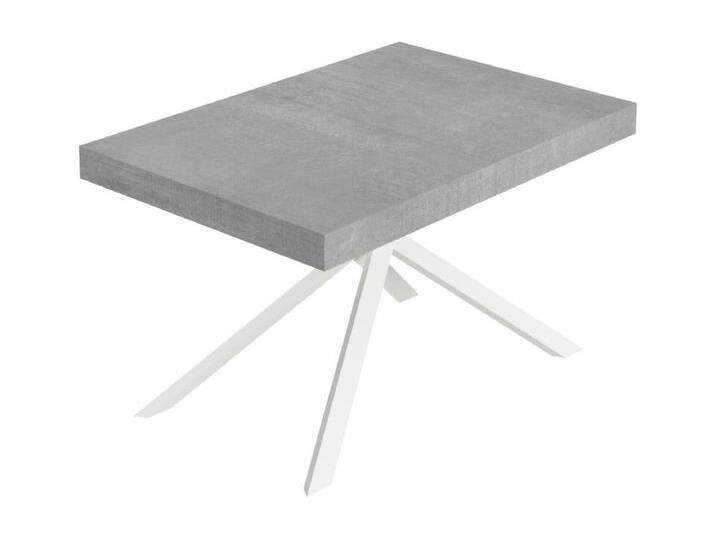 Niket Ausziehtisch 130/234x90 cm, Beine Beton weiß von Kauf-Unique Marketplace
