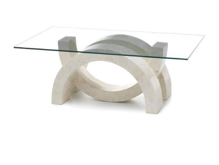 Olimpia – Couchtisch (120 x 70 – transparent) aus beigem gehärtetem Glas von Kauf-Unique Marketplace