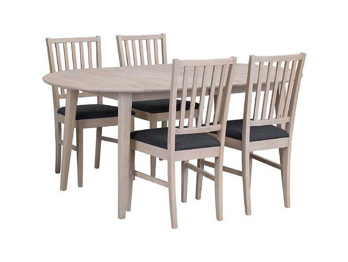 Ovaler Esstisch aus Eiche massiv in White Wash Optik ausziehbar von Kauf-Unique Marketplace