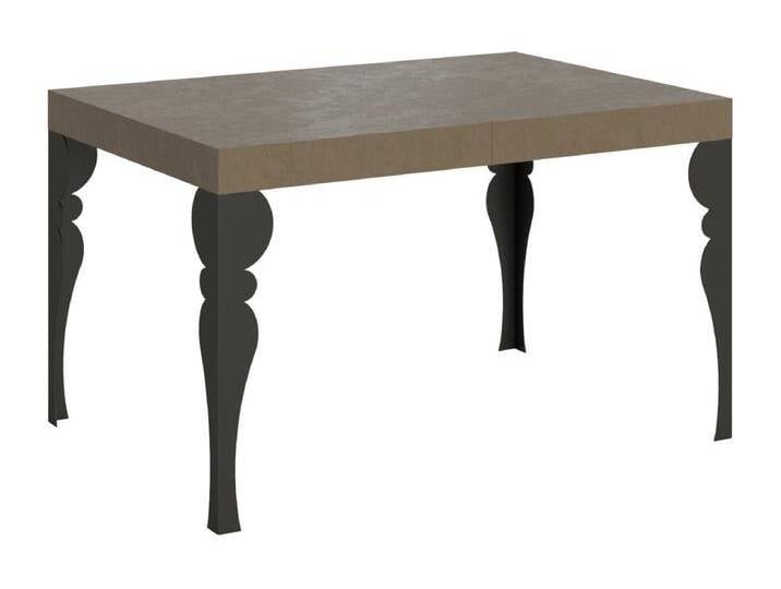 Paxon 140/244x90 cm ausziehbarer Tisch in Taubengrau mit anthrazitfarbenen Beinen von Kauf-Unique Marketplace