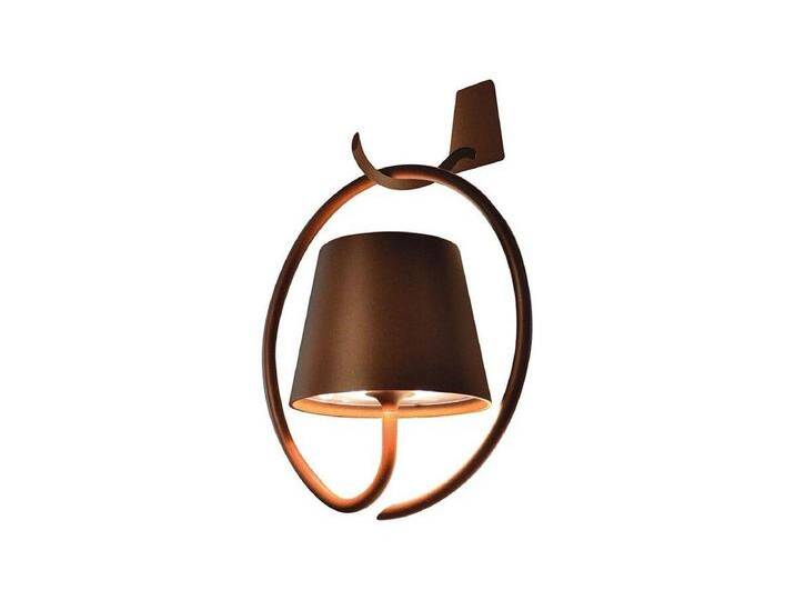 Poldina Corten wiederaufladbare und dimmbare LED-Wandleuchte mit Haken mit Akku bis zu 12 Stunden von Kauf-Unique Marketplace