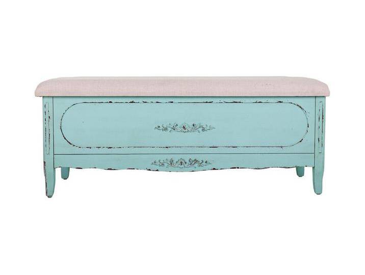 Polsterbank aus blauem Holz 120x43x48 Polsterbank aus blauem Holz 120x43x48 von Kauf-Unique Marketplace