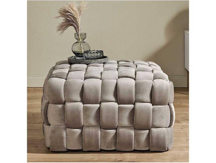 Polsterhocker Sitzwürfel in Taupe und Flechtoptik Polsterhocker Sitzwürfel in Taupe und Flechtoptik von Kauf-Unique Marketplace