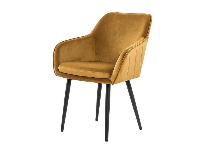 Polsterstühle in Gelb Samt Retro Design Polsterstühle in Gelb Samt Retro Design von Kauf-Unique Marketplace