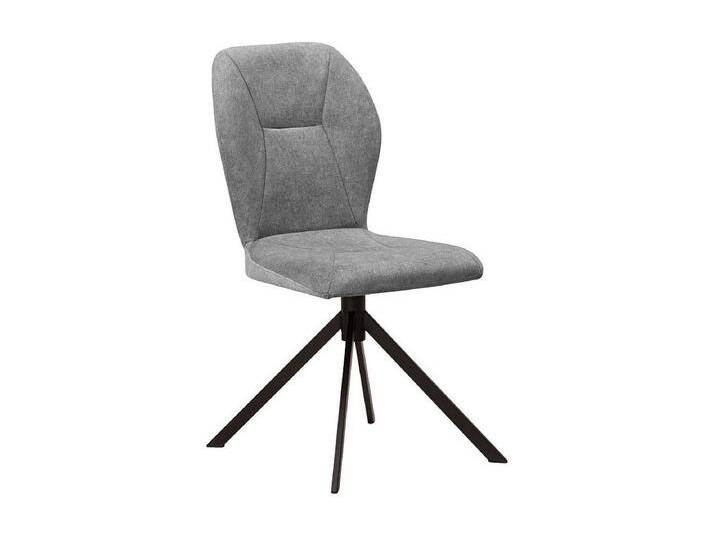 Polsterstuhl Esstischstuhl in Grau mit Gestell aus Metall (2er Set) von Kauf-Unique Marketplace