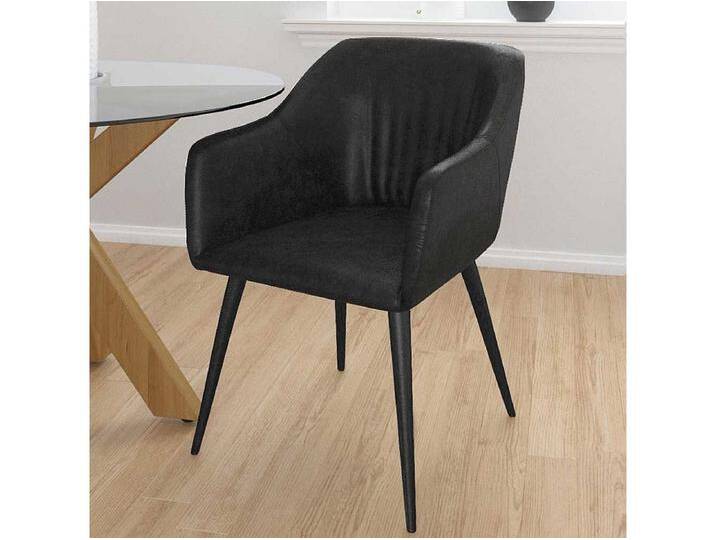 Polsterstuhl Esszimmer im Skandi Design Gestell aus Metall (2er Set) von Kauf-Unique Marketplace