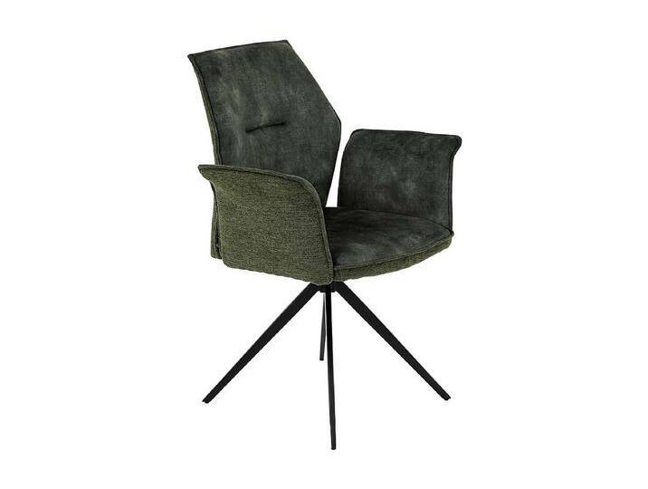 Polsterstuhl Esszimmer in Dunkelgrün Gestell aus Metall (4er Set) von Kauf-Unique Marketplace