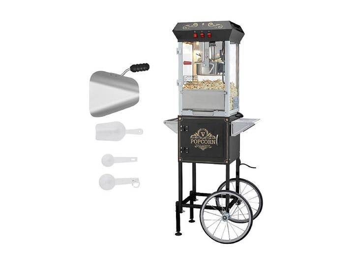 Popcornmaschine SucceBuy, Popcornmaschine 850 W mit Wagen, 227 g Kessel für 48 Tassen pro Charge, Inklusive 4 Löffel, Schwarz von Kauf-Unique Marketplace