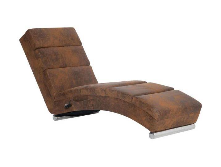 Puttershoek Massage Chaiselongue Braun Wildleder-Optik von Kauf-Unique Marketplace
