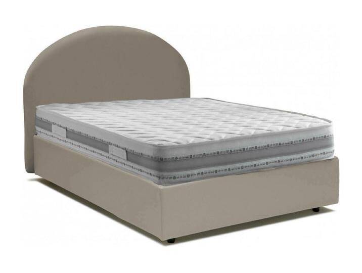Quadratisches und halbes Bett Dbisol, Containerbett mit Kunstlederbezug, 100% Made in Italy, Frontöffnung, inklusive Matratze Cm 120x190, Turteltaube von Kauf-Unique Marketplace