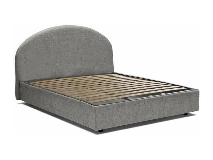 Quadratisches und halbes Bett Dboe, Containerbett mit Stoffbespannung, 100% Made in Italy, Frontöffnung, passend für Matratze Cm 120x190, Grau von Kauf-Unique Marketplace
