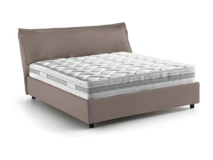 Quadratisches und halbes Bett Deusebi, Containerbett mit Stoffbespannung, 100% Made in Italy, Frontöffnung, passend für Matratze Cm 120x190, Turteltaube von Kauf-Unique Marketplace