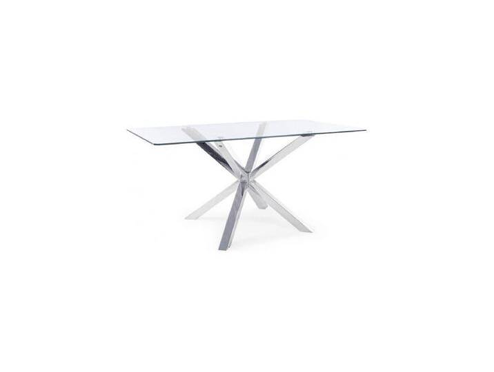 Rechteckiger Glastisch mit verchromtem Stahlbein 160X90 cm - MAY Rechteckiger Glastisch mit verchromtem Stahlbein 160X90 cm - MAY von Kauf-Unique Marketplace