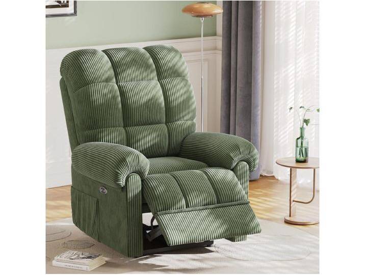 Relax Sessel Elektrischer Samt Sessel, einstellbarer Freizeitstuhl mit USB, einstellbarer Rückenlehne, Anti -Statik mit Fußstütze - 96x97x104 cm Grün Relax Sessel Elektrischer Samt Sessel, einstellbarer Freizeitstuhl mit USB, einstellbarer Rückenlehne, Anti -Statik mit Fußstütze - 96x97x104 cm Grün von Kauf-Unique Marketplace