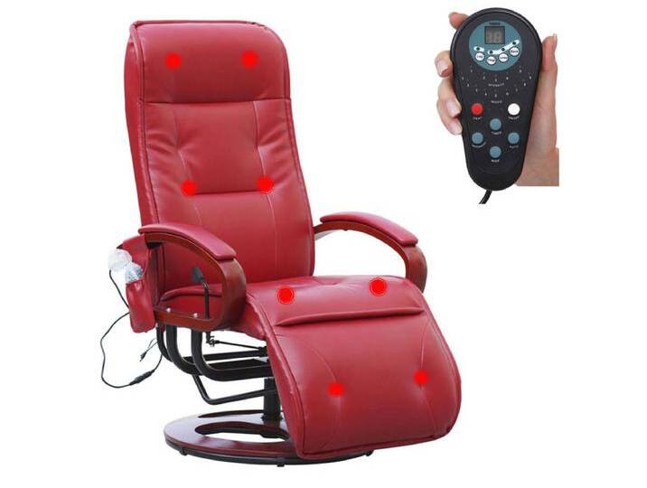 Relaxliege Terni II, Leder, rot Relaxliege Terni II, Leder, rot von Kauf-Unique Marketplace