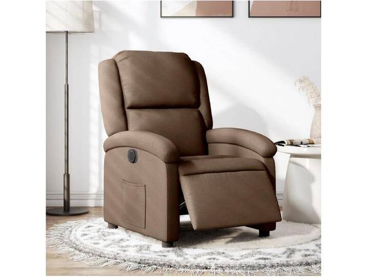 Relaxsessel Elektrisch Braun Stoff von Kauf-Unique Marketplace