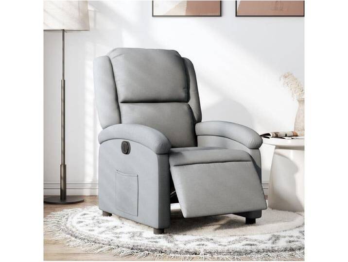 Relaxsessel Elektrisch Fernsehsessel Hellgrau Stoff -gkd177678 von Kauf-Unique Marketplace