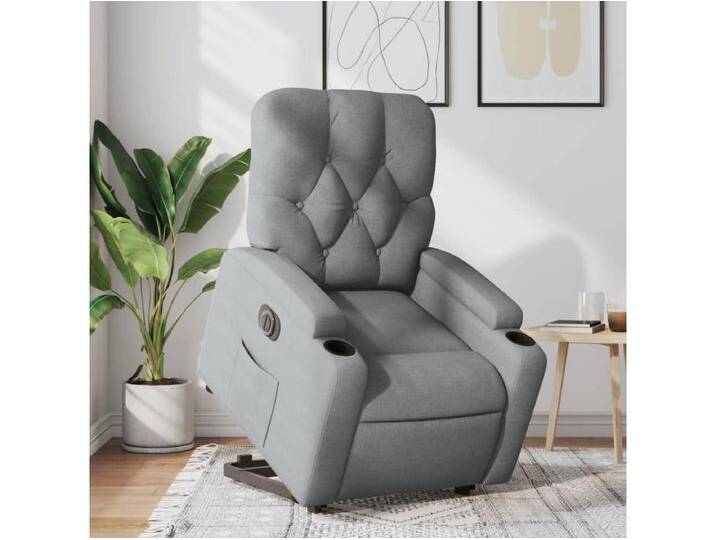Relaxsessel Fernsehsessel mit Aufstehhilfe Elektrisch Hellgrau Stoff -gkd188865 Relaxsessel Fernsehsessel mit Aufstehhilfe Elektrisch Hellgrau Stoff -gkd188865 von Kauf-Unique Marketplace