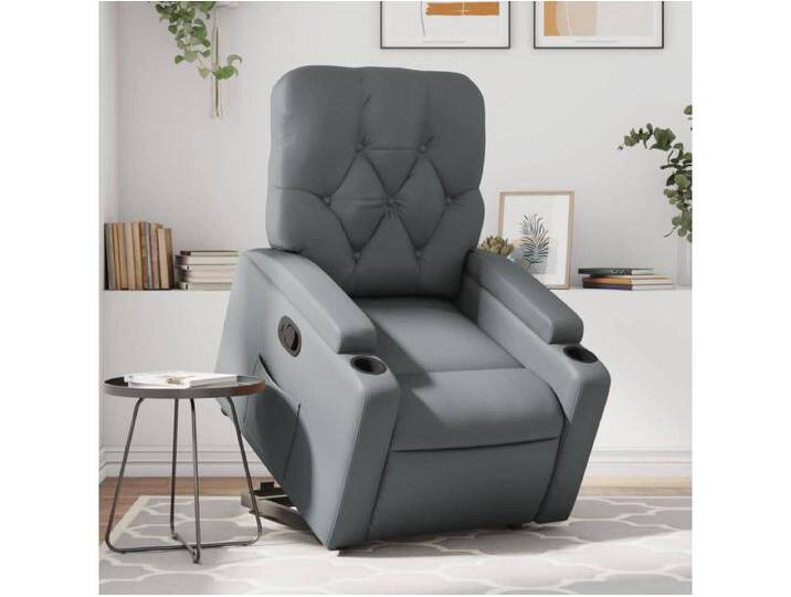 Relaxsessel Fernsehsessel mit Aufstehhilfe Grau Kunstleder -gkd969703 von Kauf-Unique Marketplace