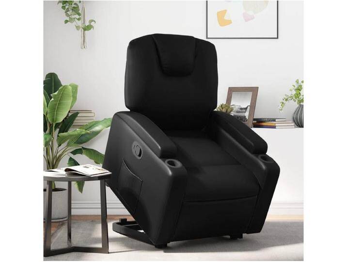 Relaxsessel Fernsehsessel mit Aufstehhilfe Schwarz Kunstleder -gkd242712 von Kauf-Unique Marketplace