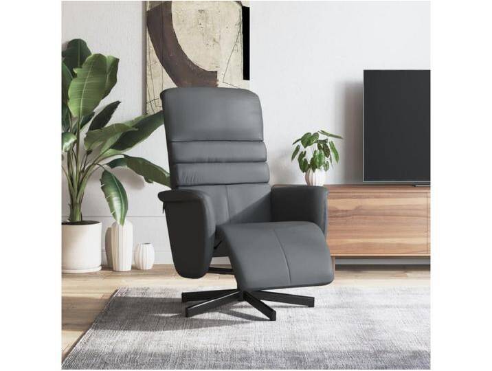 Relaxsessel Fernsehsessel mit Fußteil Grau Kunstleder -gkd720703 von Kauf-Unique Marketplace