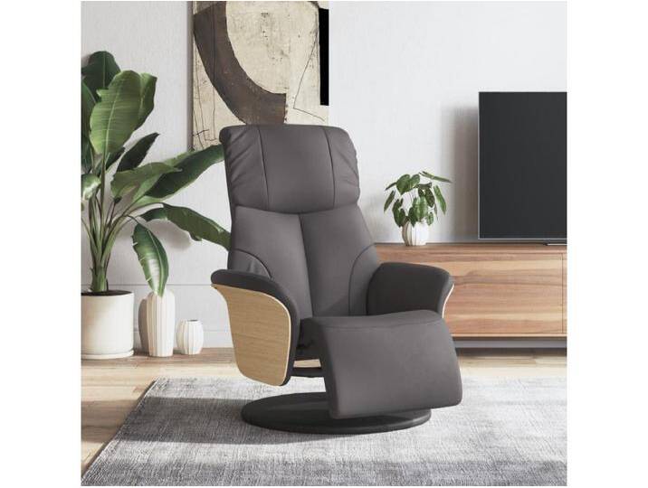 Relaxsessel Fernsehsessel mit Fußteil Grau Kunstleder -gkd92057 von Kauf-Unique Marketplace