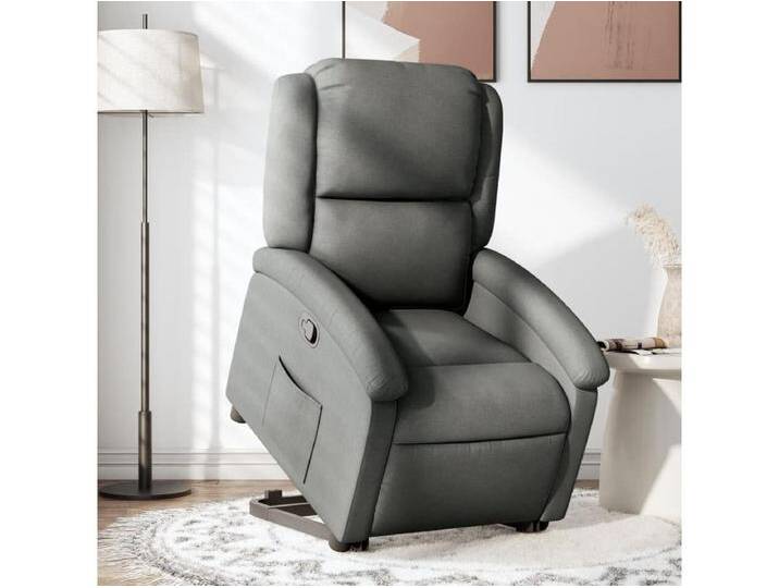 Relaxsessel mit Aufstehhilfe Dunkelgrau Stoff von Kauf-Unique Marketplace