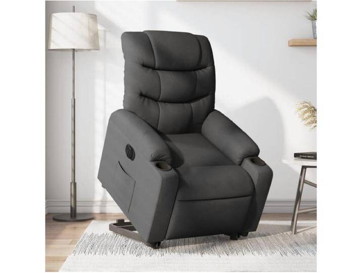 Relaxsessel mit Aufstehhilfe Elektrisch Dunkelgrau Stoff von Kauf-Unique Marketplace