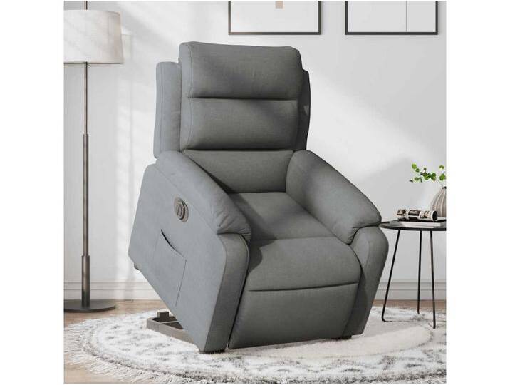 Relaxsessel mit Aufstehhilfe Elektrisch Dunkelgrau Stoff von Kauf-Unique Marketplace