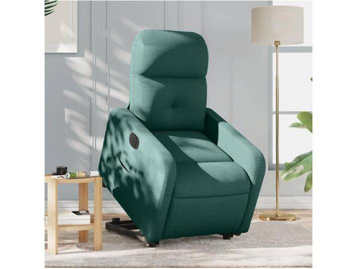 Relaxsessel mit Aufstehhilfe Elektrisch Dunkelgrün Stoff von Kauf-Unique Marketplace