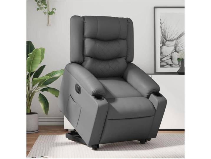 Relaxsessel mit Aufstehhilfe Elektrisch Grau Kunstleder von Kauf-Unique Marketplace