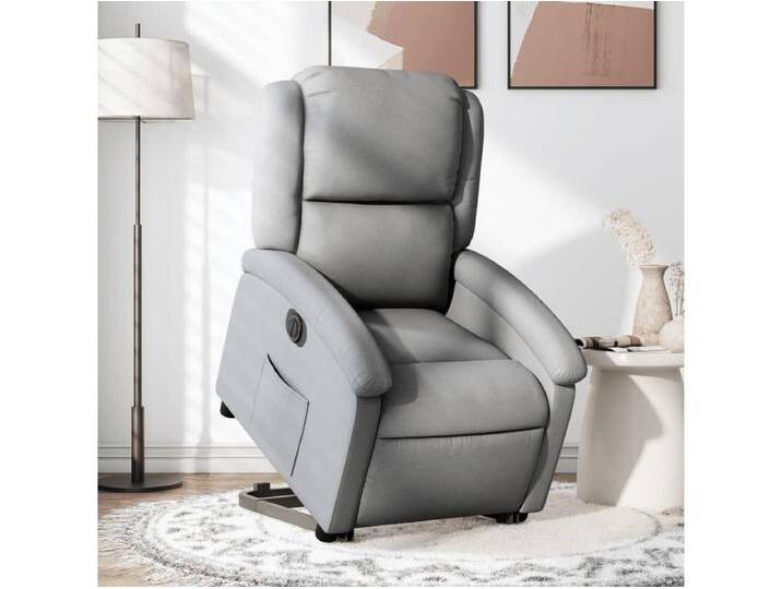 Relaxsessel mit Aufstehhilfe Elektrisch Hellgrau Stoff Relaxsessel mit Aufstehhilfe Elektrisch Hellgrau Stoff von Kauf-Unique Marketplace