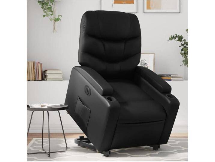 Relaxsessel mit Aufstehhilfe Elektrisch Schwarz Kunstleder von Kauf-Unique Marketplace