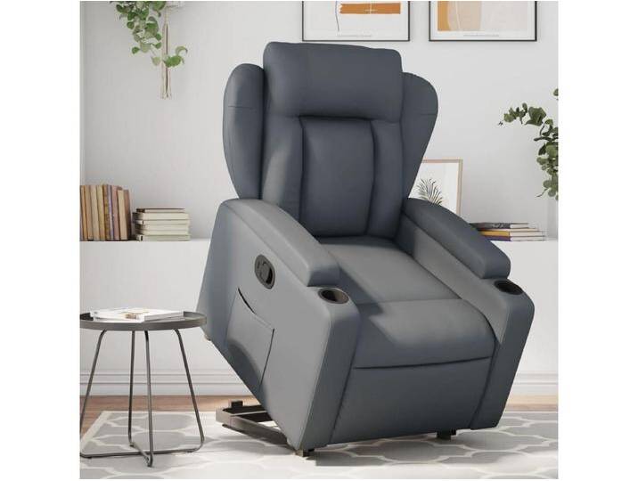 Relaxsessel mit Aufstehhilfe Grau Kunstleder von Kauf-Unique Marketplace