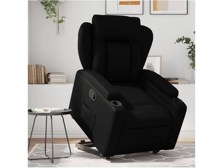 Relaxsessel mit Aufstehhilfe Schwarz Kunstleder von Kauf-Unique Marketplace