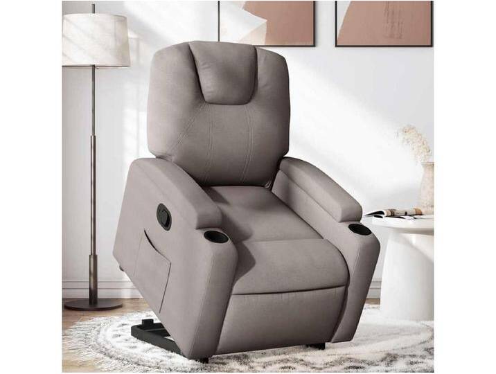 Relaxsessel mit Aufstehhilfe Taupe Stoff von Kauf-Unique Marketplace