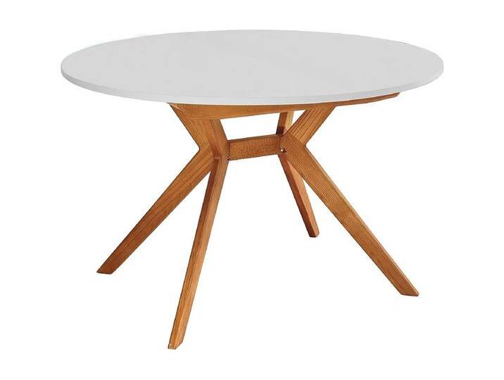 Runder ausziehbarer esstisch 110cm Biju Perlgrau Eichenbeinen von Kauf-Unique Marketplace