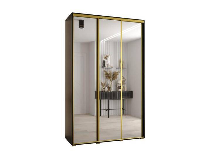 SCHWEBETÜRENSCHRANK DAVOS 2 235,2/180/45 3-türig (Schwarz/Schwarz/Gold) von Kauf-Unique Marketplace