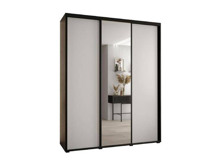 SCHWEBETÜRENSCHRANK DAVOS 3 235,2/190/45 3-türig (Schwarz/Weiß/Schwarz) von Kauf-Unique Marketplace