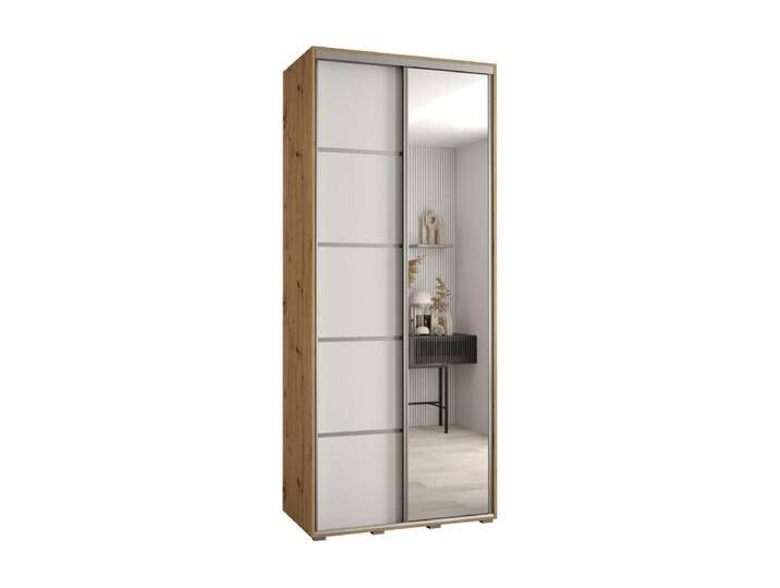 SCHWEBETÜRENSCHRANK DAVOS 5 235,2/120/45 2-türig (Artisan/Weiß/Silber) von Kauf-Unique Marketplace