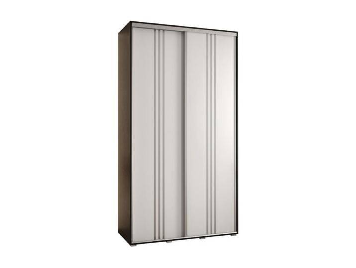 SCHWEBETÜRENSCHRANK DAVOS 5 235,2/130/60 2-türig (Schwarz/Weiß/Silber) von Kauf-Unique Marketplace