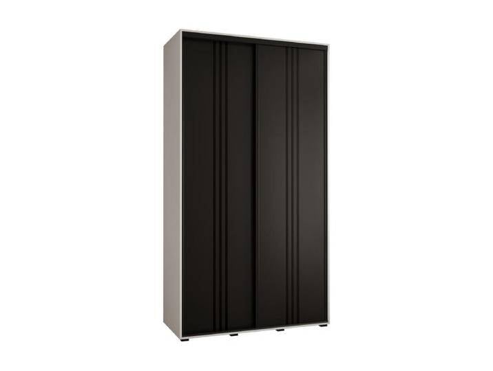 SCHWEBETÜRENSCHRANK DAVOS 5 235,2/140/45 2-türig (Weiß/Schwarz/Schwarz) von Kauf-Unique Marketplace