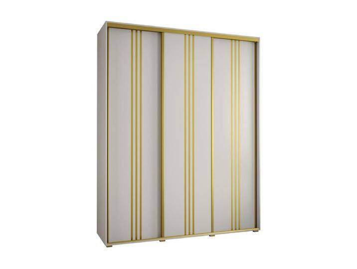 SCHWEBETÜRENSCHRANK DAVOS 6 235,2/200/45 3-türig (Weiß/Weiß/Gold) von Kauf-Unique Marketplace