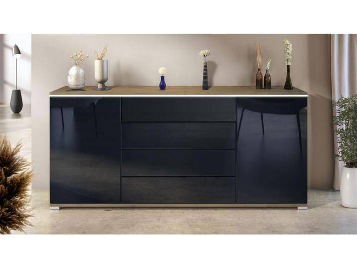 SIDEBOARD Faro Schwarz Hochglanz von Kauf-Unique Marketplace