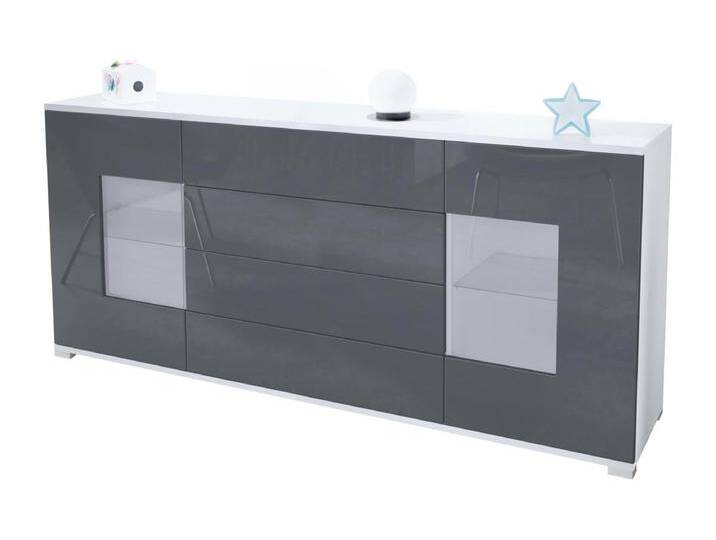 SIDEBOARD Grömitz Grau Hochglanz SIDEBOARD Grömitz Grau Hochglanz von Kauf-Unique Marketplace