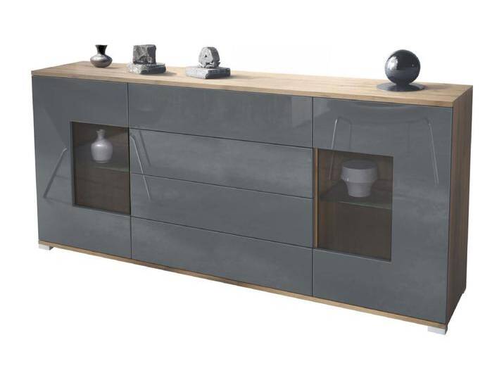 SIDEBOARD Grömitz Grau Hochglanz SIDEBOARD Grömitz Grau Hochglanz von Kauf-Unique Marketplace