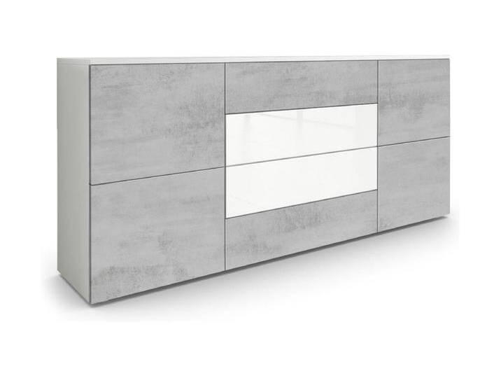 SIDEBOARD Rova Beton Oxid Optik / Weiß Hochglanz SIDEBOARD Rova Beton Oxid Optik / Weiß Hochglanz von Kauf-Unique Marketplace