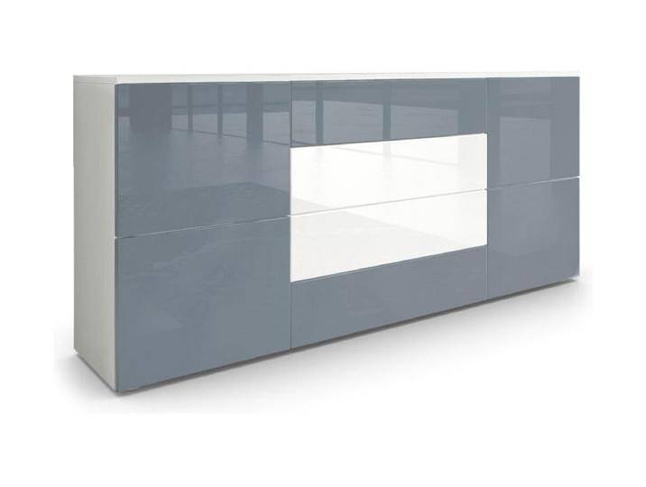 SIDEBOARD Rova Grau Hochglanz / Weiß Hochglanz von Kauf-Unique Marketplace